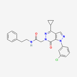 2-(1-(3-chlorophenyl)-4-cyclopropyl-7-oxo-1H-pyrazolo[3,4-d]pyridazin-6(7H)-yl)-N-phenethylacetamide