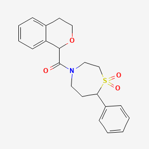 (1,1-Dioxido-7-phenyl-1,4-thiazepan-4-yl)(isochroman-1-yl)methanone