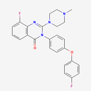 molecular formula C25H22F2N4O2 B2447749 8-Fluoro-3-(4-(4-fluorophenoxy)phenyl)-2-(4-methylpiperazin-1-yl)quinazolin-4(3H)-one CAS No. 2314467-59-7
