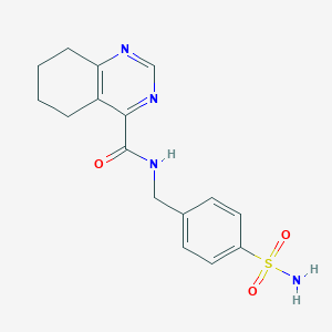 N-[(4-Sulfamoylphenyl)methyl]-5,6,7,8-tetrahydroquinazoline-4-carboxamide