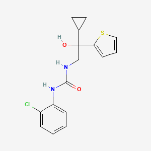 molecular formula C16H17ClN2O2S B2447759 1-(2-氯苯基)-3-(2-环丙基-2-羟基-2-(噻吩-2-基)乙基)脲 CAS No. 1396883-55-8