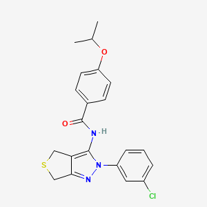 N-(2-(3-chlorophenyl)-4,6-dihydro-2H-thieno[3,4-c]pyrazol-3-yl)-4-isopropoxybenzamide