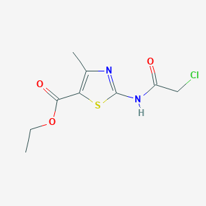molecular formula C9H11ClN2O3S B2447765 2-(2-Chloro-acetylamino)-4-methyl-thiazole-5-carboxylic acid ethyl ester CAS No. 6125-37-7