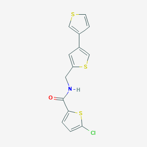 N-({[3,3'-bithiophene]-5-yl}methyl)-5-chlorothiophene-2-carboxamide