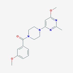 molecular formula C18H22N4O3 B2447779 (4-(6-Methoxy-2-methylpyrimidin-4-yl)piperazin-1-yl)(3-methoxyphenyl)methanone CAS No. 946225-46-3