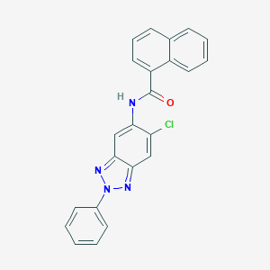 molecular formula C23H15ClN4O B244778 N-(6-chloro-2-phenyl-2H-benzotriazol-5-yl)naphthalene-1-carboxamide 