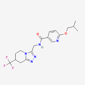 6-isobutoxy-N-((7-(trifluoromethyl)-5,6,7,8-tetrahydro-[1,2,4]triazolo[4,3-a]pyridin-3-yl)methyl)nicotinamide