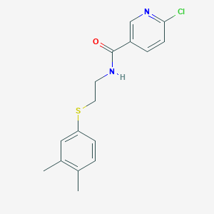6-chloro-N-[2-(3,4-dimethylphenyl)sulfanylethyl]pyridine-3-carboxamide