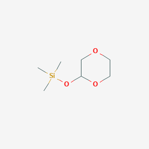 molecular formula C7H16O3Si B024478 (1,4-Dioxan-2-yloxy)(trimethyl)silane CAS No. 100604-29-3