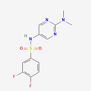 N-(2-(dimethylamino)pyrimidin-5-yl)-3,4-difluorobenzenesulfonamide