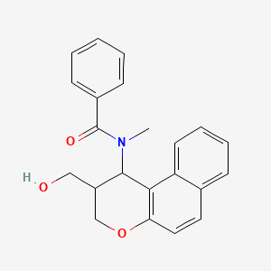 molecular formula C22H21NO3 B2447804 N-[2-(羟甲基)-2,3-二氢-1H-苯并[f]色烯-1-基]-N-甲基苯甲酰胺 CAS No. 317820-31-8