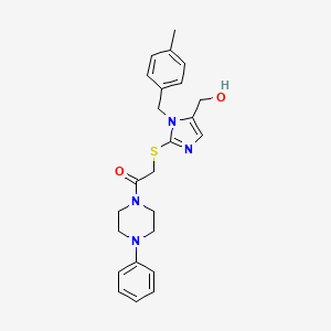 (1-(4-methylbenzyl)-2-{[2-oxo-2-(4-phenylpiperazin-1-yl)ethyl]thio}-1H-imidazol-5-yl)methanol