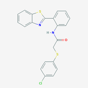 N-[2-(1,3-benzothiazol-2-yl)phenyl]-2-[(4-chlorophenyl)sulfanyl]acetamide