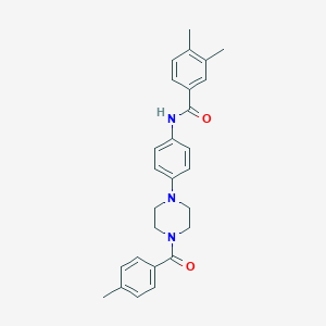 3,4-Dimethyl-N-{4-[4-(4-methylbenzoyl)piperazin-1-YL]phenyl}benzamide