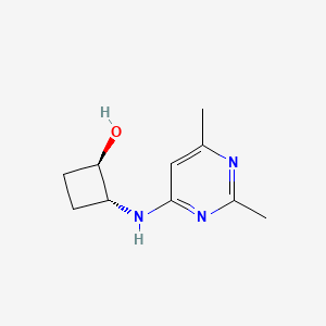 molecular formula C10H15N3O B2447820 (1R,2R)-2-[(2,6-Dimethylpyrimidin-4-yl)amino]cyclobutan-1-ol CAS No. 1867312-77-3