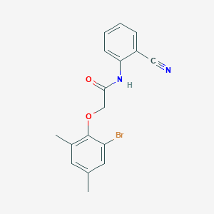 molecular formula C17H15BrN2O2 B244784 2-(2-bromo-4,6-dimethylphenoxy)-N-(2-cyanophenyl)acetamide 