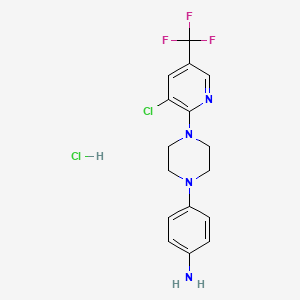 4-{4-[3-Chloro-5-(trifluoromethyl)pyridin-2-yl]piperazin-1-yl}aniline hydrochloride