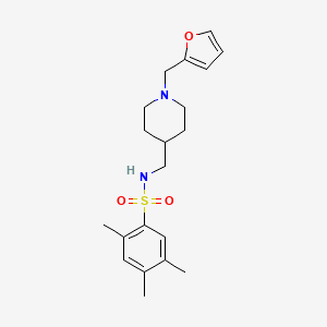 N-((1-(furan-2-ylmethyl)piperidin-4-yl)methyl)-2,4,5-trimethylbenzenesulfonamide