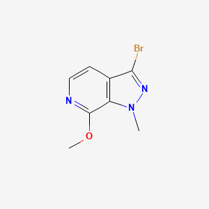 molecular formula C8H8BrN3O B2447849 3-Bromo-7-methoxy-1-methyl-1H-pyrazolo[3,4-c]pyridine CAS No. 2230800-00-5