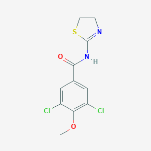 molecular formula C11H10Cl2N2O2S B244785 3,5-dichloro-N-(4,5-dihydro-1,3-thiazol-2-yl)-4-methoxybenzamide 
