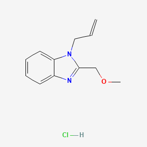 molecular formula C12H15ClN2O B2447850 1-烯丙基-2-(甲氧基甲基)-1H-苯并[d]咪唑盐酸盐 CAS No. 1172697-26-5