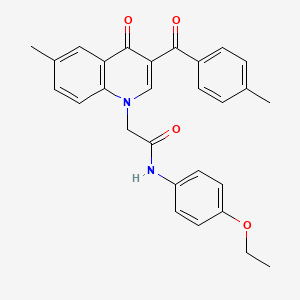 N-(4-ethoxyphenyl)-2-(6-methyl-3-(4-methylbenzoyl)-4-oxoquinolin-1(4H)-yl)acetamide