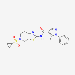 N-(5-(cyclopropylsulfonyl)-4,5,6,7-tetrahydrothiazolo[5,4-c]pyridin-2-yl)-5-methyl-1-phenyl-1H-pyrazole-4-carboxamide