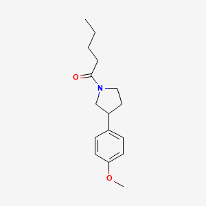 molecular formula C16H23NO2 B2447854 1-(3-(4-甲氧基苯基)吡咯烷-1-基)戊烷-1-酮 CAS No. 1208802-11-2