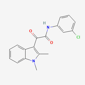 molecular formula C18H15ClN2O2 B2447856 N-(3-chlorophenyl)-2-(1,2-dimethyl-1H-indol-3-yl)-2-oxoacetamide CAS No. 862831-46-7