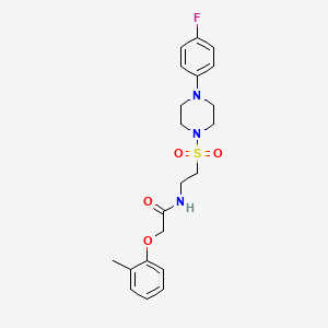 N-(2-((4-(4-fluorophenyl)piperazin-1-yl)sulfonyl)ethyl)-2-(o-tolyloxy)acetamide