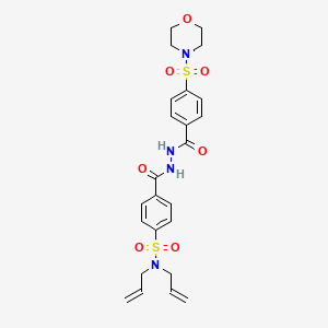 N,N-diallyl-4-(2-(4-(morpholinosulfonyl)benzoyl)hydrazinecarbonyl)benzenesulfonamide