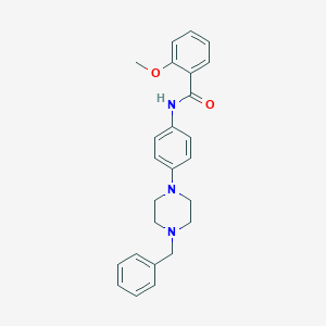 molecular formula C25H27N3O2 B244787 N-[4-(4-benzylpiperazin-1-yl)phenyl]-2-methoxybenzamide 