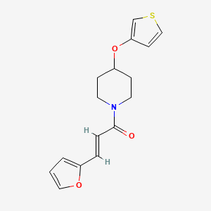 (E)-3-(furan-2-yl)-1-(4-(thiophen-3-yloxy)piperidin-1-yl)prop-2-en-1-one