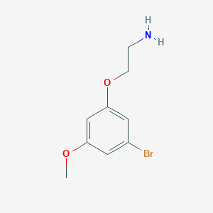 molecular formula C9H12BrNO2 B2447880 1-(2-氨基乙氧基)-3-溴-5-甲氧基苯 CAS No. 1427399-27-6