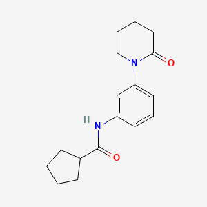 N-(3-(2-oxopiperidin-1-yl)phenyl)cyclopentanecarboxamide