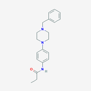 molecular formula C20H25N3O B244789 N-[4-(4-benzylpiperazin-1-yl)phenyl]propanamide 