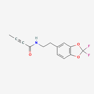 N-[2-(2,2-Difluoro-1,3-benzodioxol-5-yl)ethyl]but-2-ynamide