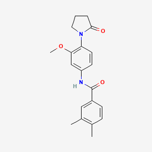 N-(3-methoxy-4-(2-oxopyrrolidin-1-yl)phenyl)-3,4-dimethylbenzamide