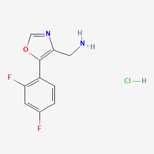 [5-(2,4-Difluorophenyl)-1,3-oxazol-4-yl]methanamine;hydrochloride