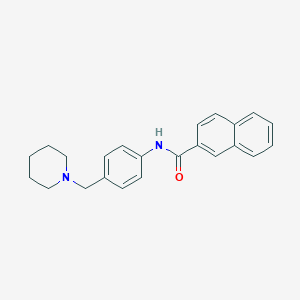 molecular formula C23H24N2O B244790 N-[4-(piperidin-1-ylmethyl)phenyl]naphthalene-2-carboxamide 