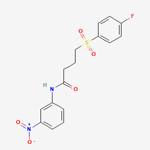 molecular formula C16H15FN2O5S B2447902 4-((4-fluorophenyl)sulfonyl)-N-(3-nitrophenyl)butanamide CAS No. 941907-37-5