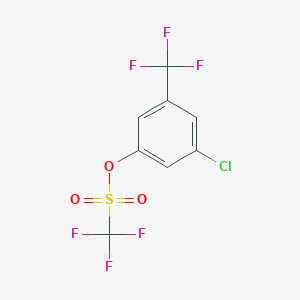 molecular formula C8H3ClF6O3S B2447904 3-氯-5-(三氟甲基)苯基三氟甲磺酸酯 CAS No. 1446016-94-9