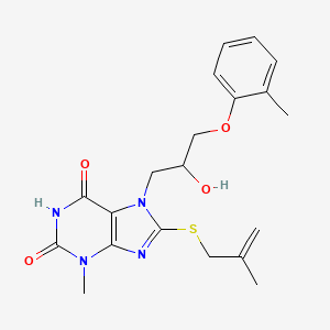 7-(2-hydroxy-3-(o-tolyloxy)propyl)-3-methyl-8-((2-methylallyl)thio)-1H-purine-2,6(3H,7H)-dione