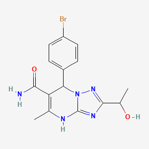 7-(4-Bromophenyl)-2-(1-hydroxyethyl)-5-methyl-4,7-dihydro-[1,2,4]triazolo[1,5-a]pyrimidine-6-carboxamide