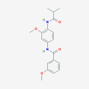molecular formula C19H22N2O4 B244791 N-[4-(isobutyrylamino)-3-methoxyphenyl]-3-methoxybenzamide 