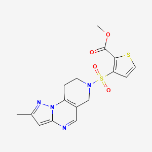 methyl 3-((2-methyl-8,9-dihydropyrazolo[1,5-a]pyrido[3,4-e]pyrimidin-7(6H)-yl)sulfonyl)thiophene-2-carboxylate