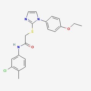 N-(3-chloro-4-methylphenyl)-2-[1-(4-ethoxyphenyl)imidazol-2-yl]sulfanylacetamide