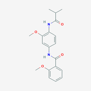 molecular formula C19H22N2O4 B244792 N-[4-(isobutyrylamino)-3-methoxyphenyl]-2-methoxybenzamide 
