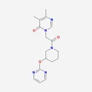 5,6-dimethyl-3-(2-oxo-2-(3-(pyrimidin-2-yloxy)piperidin-1-yl)ethyl)pyrimidin-4(3H)-one