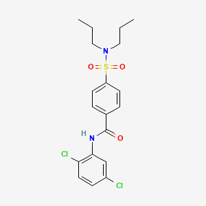 molecular formula C19H22Cl2N2O3S B2447938 N-(2,5-dichlorophenyl)-4-(dipropylsulfamoyl)benzamide CAS No. 312914-38-8